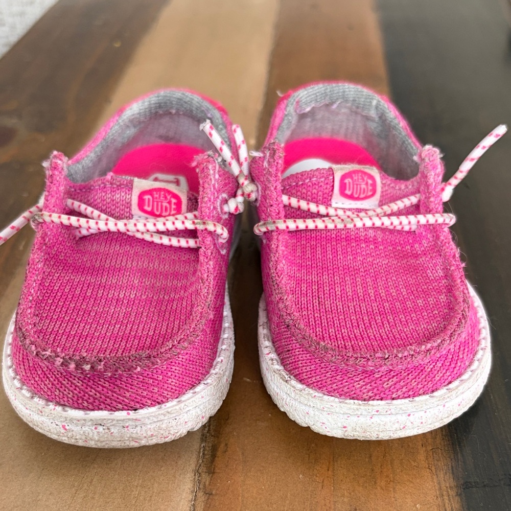 Hey Dude Hot Pink Kids Slip-On Sneakers